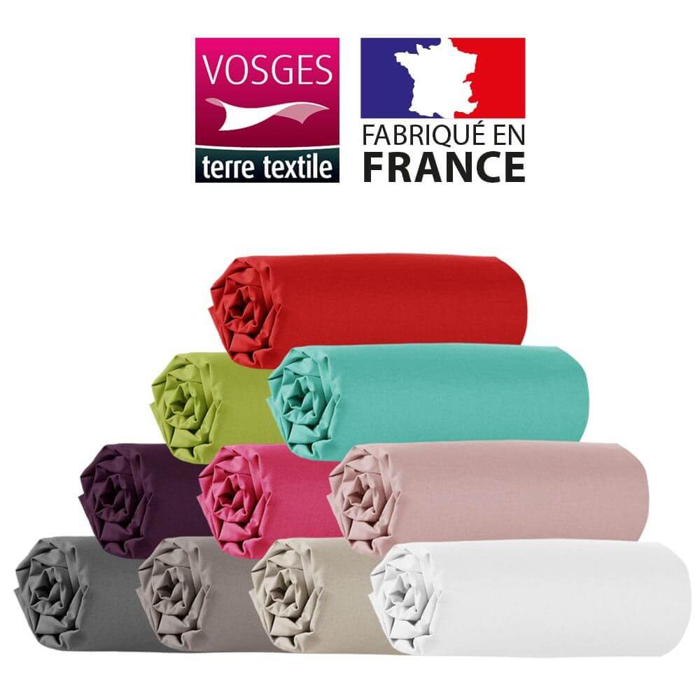 Drap Housse 120 X 190 Cm 100 Coton 57 Fils France