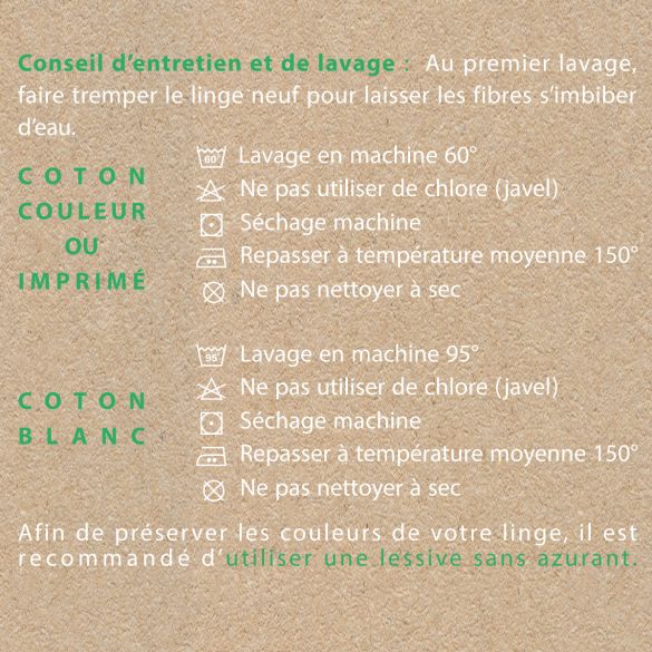 Drap blanc 100% coton - Made in France