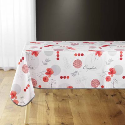 Nappe antitache rectangulaire - 150 x 240 cm - Coquelicots