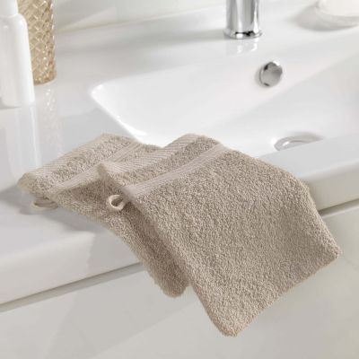 2 Gants de toilette 15x21 cm - 500g/cm² 