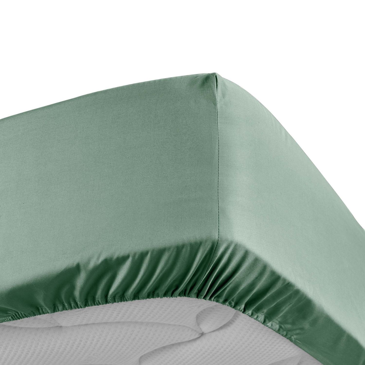 Drap-housse Uni en percale vert clair