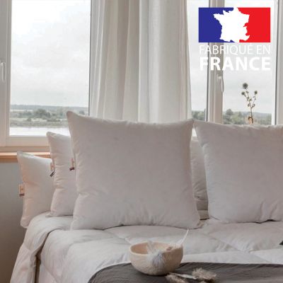 Oreiller mémoire de forme - confort ferme 65x65 Made in France