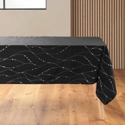 Nappe rectangle 140x240 cm - Lignes argent