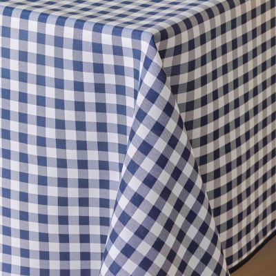 Nappe antitache rectangulaire 150x240 cm - Carreaux vichy Bleu