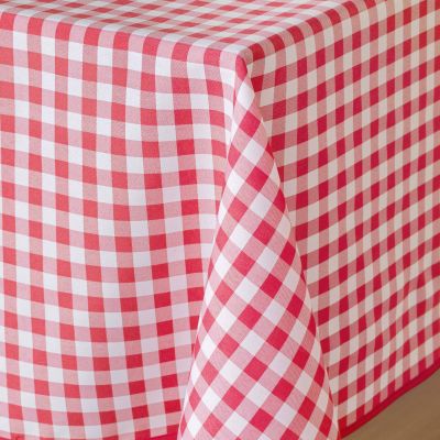 Nappe antitache rectangulaire 150x240 cm - Carreaux vichy Rouge