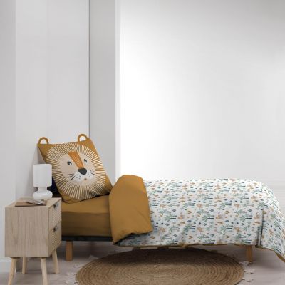 Housse de couette enfant 140x200 cm + taie - Lion