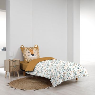 Housse de couette enfant 140x200 cm + taie - Lion